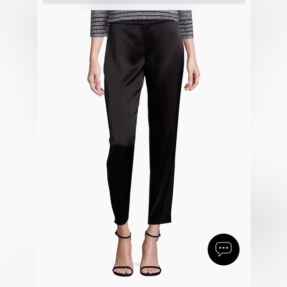 🖤🖤NEW!!! ST JOHN CAVIAR COLLECTION LIQUID SATIN EMMA PANTS SIZE 2 IN BLACK🖤🖤 - Picture 3 of 13